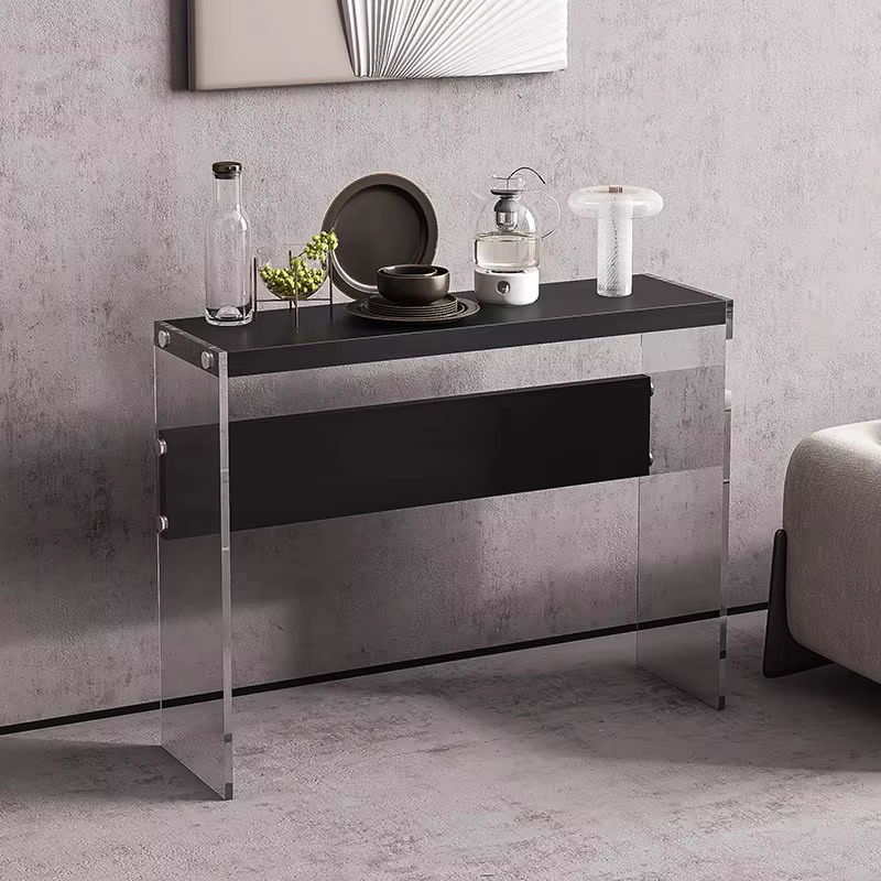 Table Console minimaliste moderne rectangulaire en acrylique, fine et rustique, pour porche, entrée,