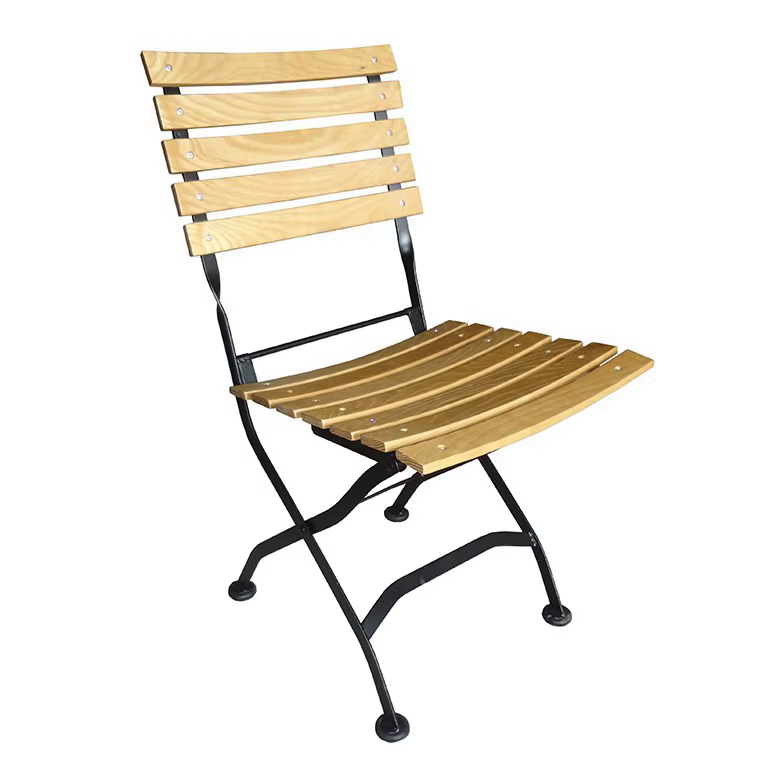 Chaise de salle à manger pliante en bois bon marché, mobilier d'extérieur, café, bistro français, ch