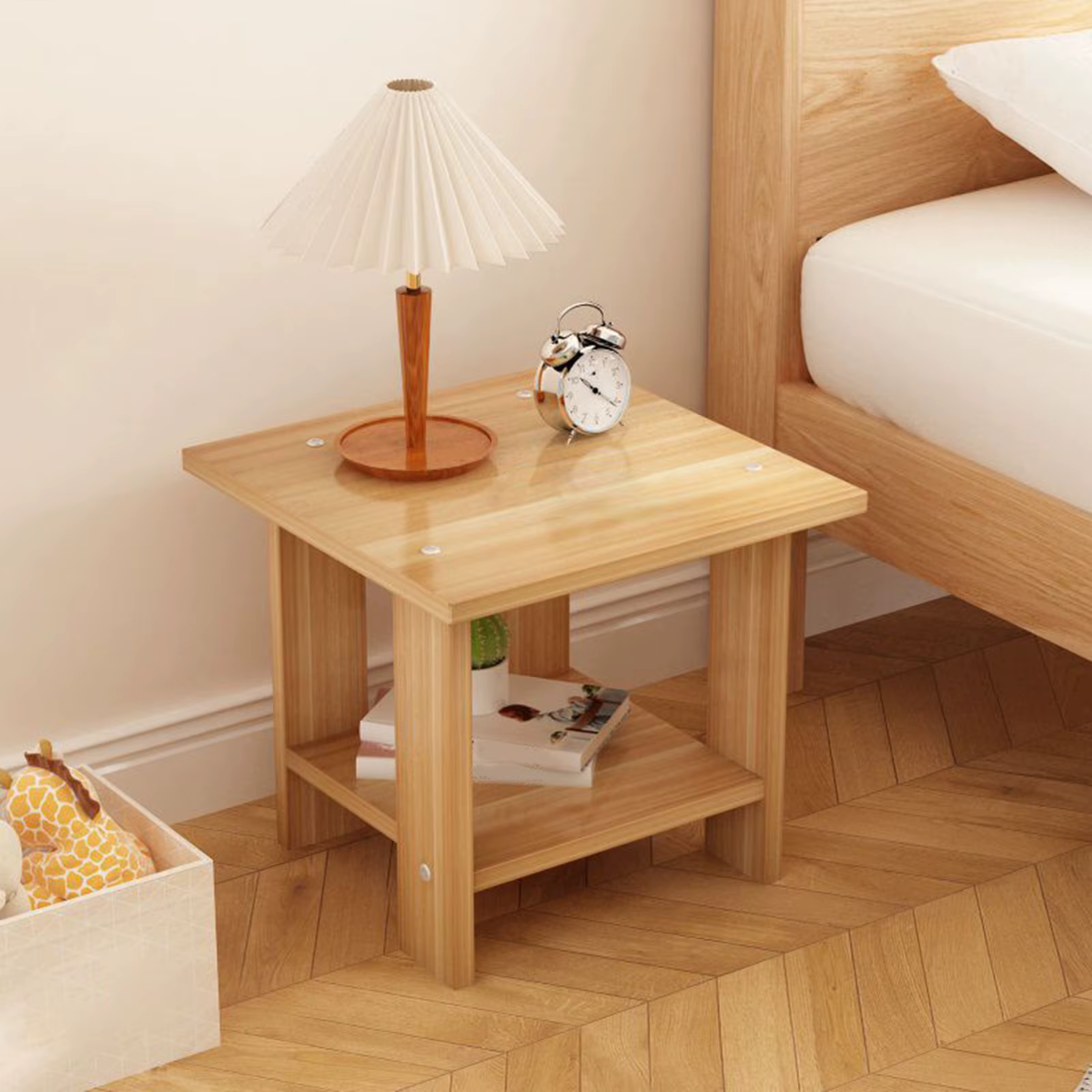Table de chevet Double couche en bois