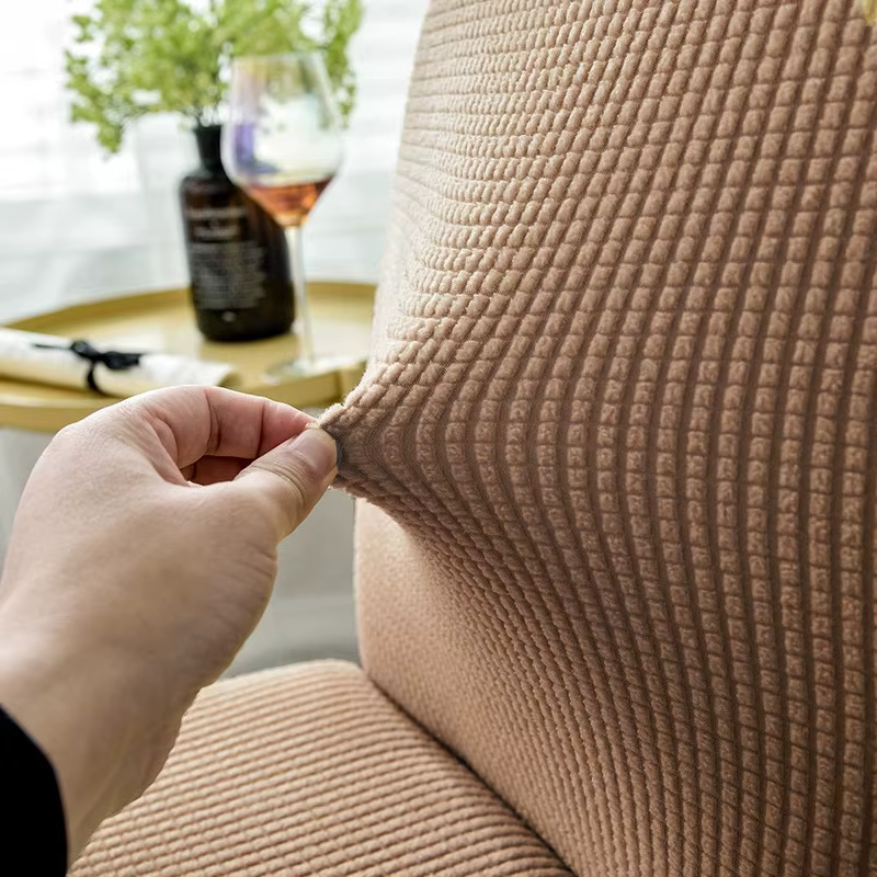 Housse de chaise élastique en polaire épaissie pour table