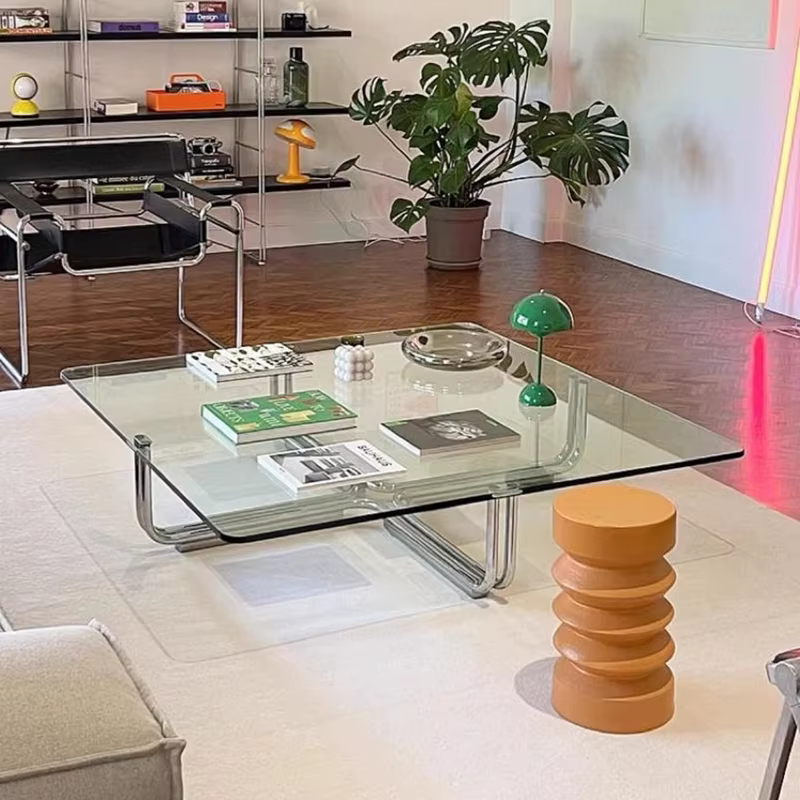 Table Basse Italienne sur Pied, Style Ancien, Minimaliste, Simple et Moderne