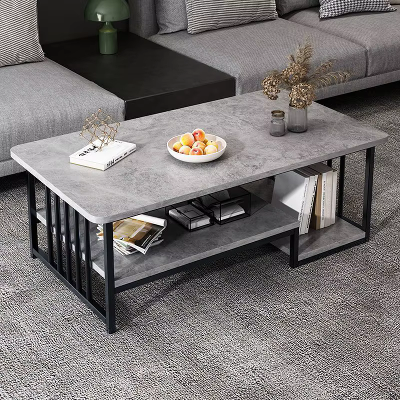 Table basse en métal à 2 niveaux