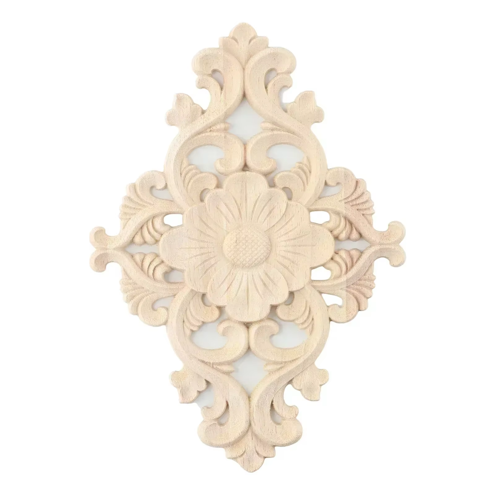 Porte armoires bois Applique européenne sculpture sur bois Onlay Applique maison bureau décoration artisanat Figurines et Miniatures