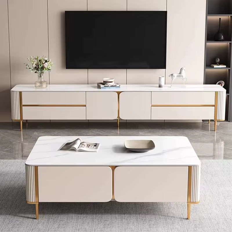 Meuble TV Rond Blanc – Design Premium