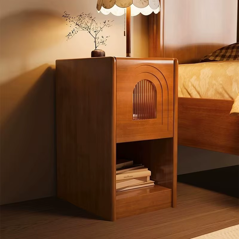 Table De chevet Vintage française avec rangement