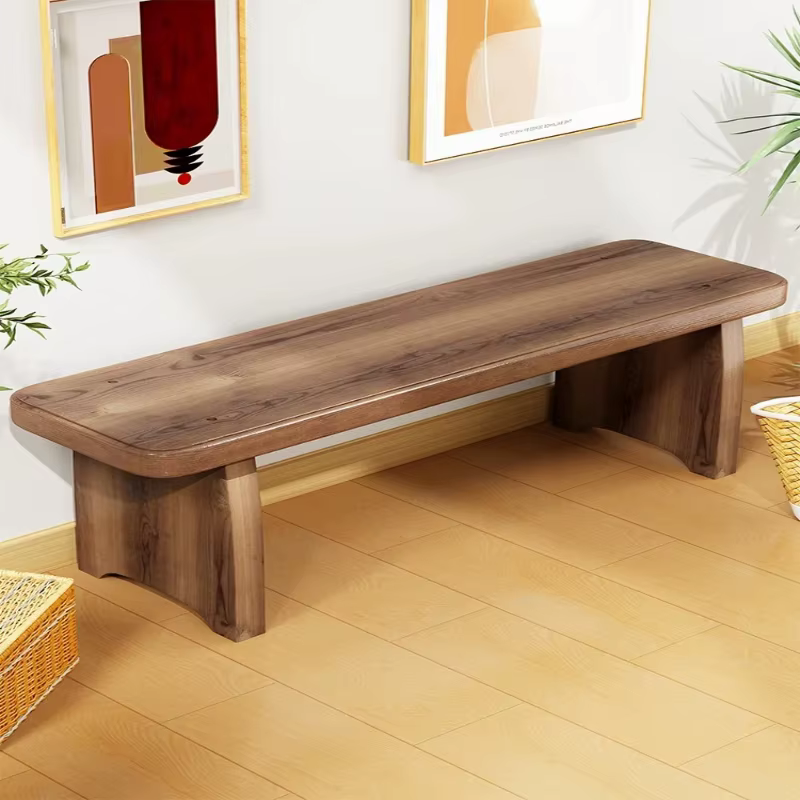 ‌ Banc d'entrée en bois massif – Tabouret polyvalent pour salon