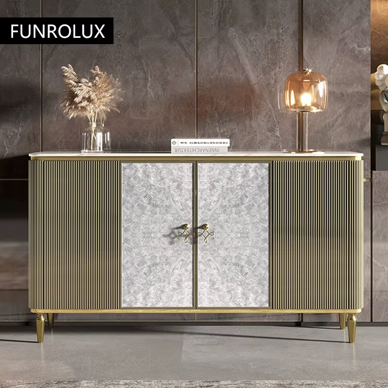 Armoire de Rangement de Luxe en Dalle de Roche Haut de Gamme