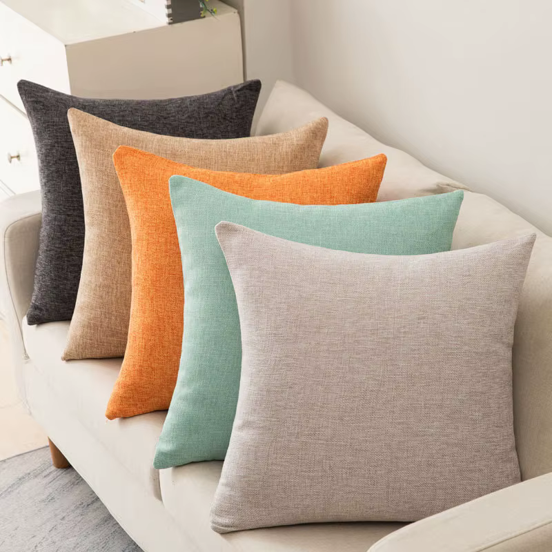 Coussin canapé coussin couleur salon moderne simple housse de coussin (sans noyau)