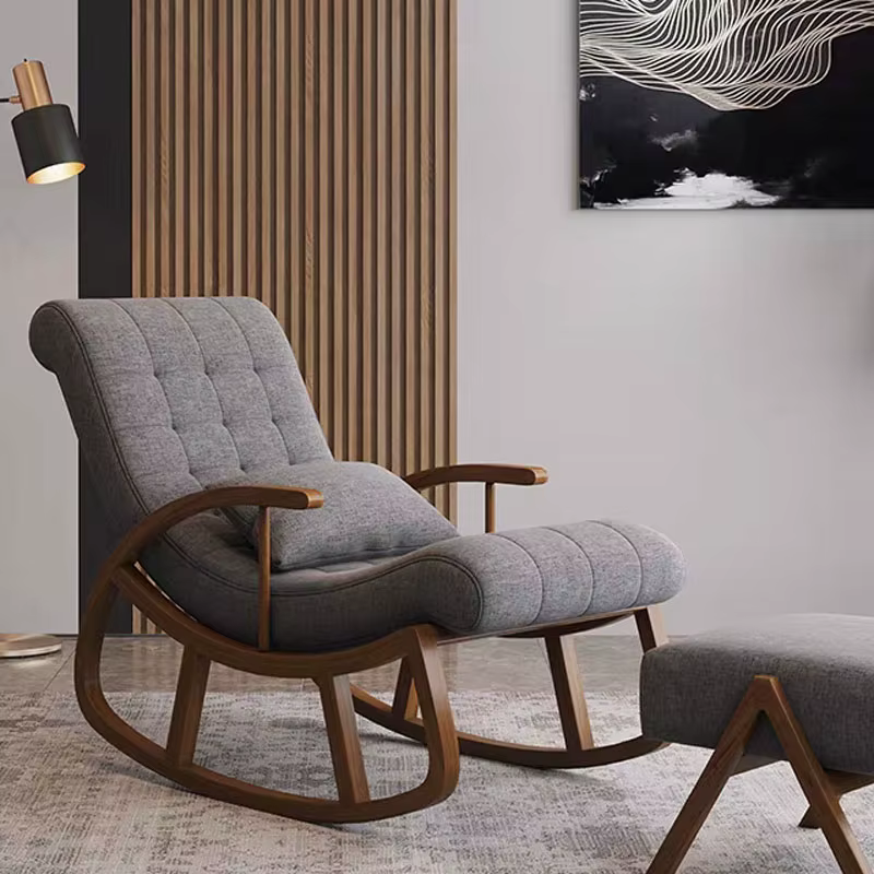 Chaise de salle à manger à dossier enveloppé de cuir
