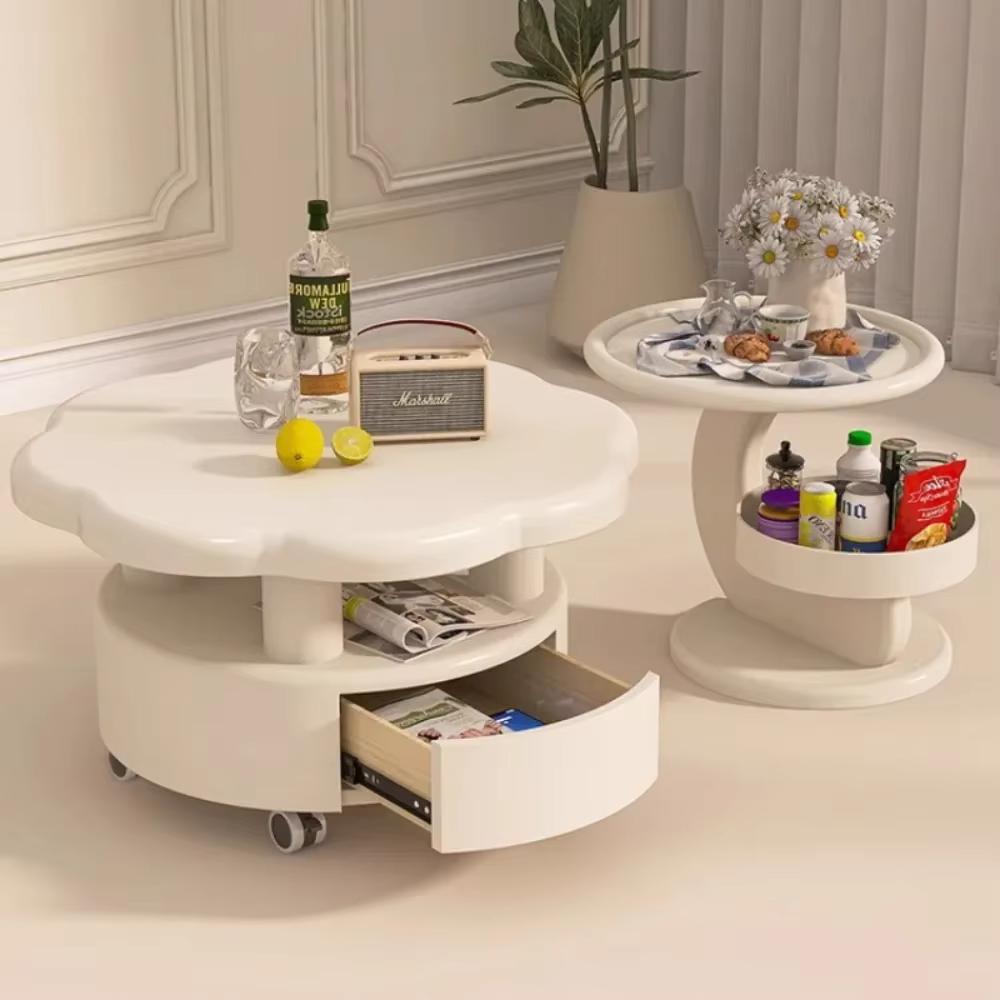 Table basse d'angle irrégulière nordique esthétique Unique Glam Tables livres authentiques Mesas De Centro Para Sala meubles De maison