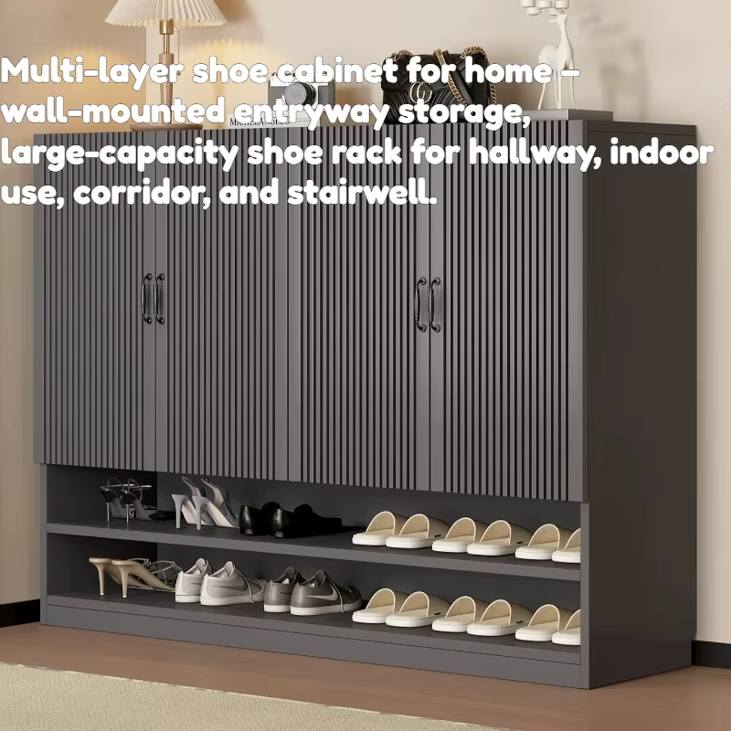 Meubles d'entrée : Armoires à chaussures verticales multi-niveaux multifonctionnelles pour le rangement intérieur du salon
