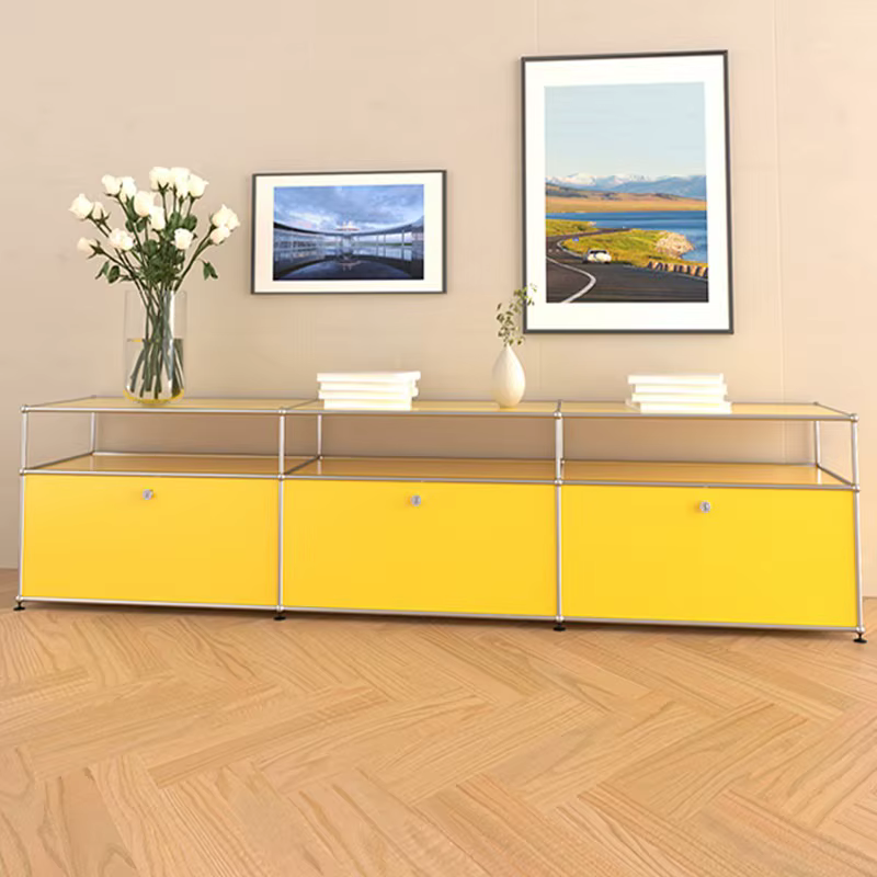 Meuble TV d'angle design avec rangement et présentoir pour accessoires de maison