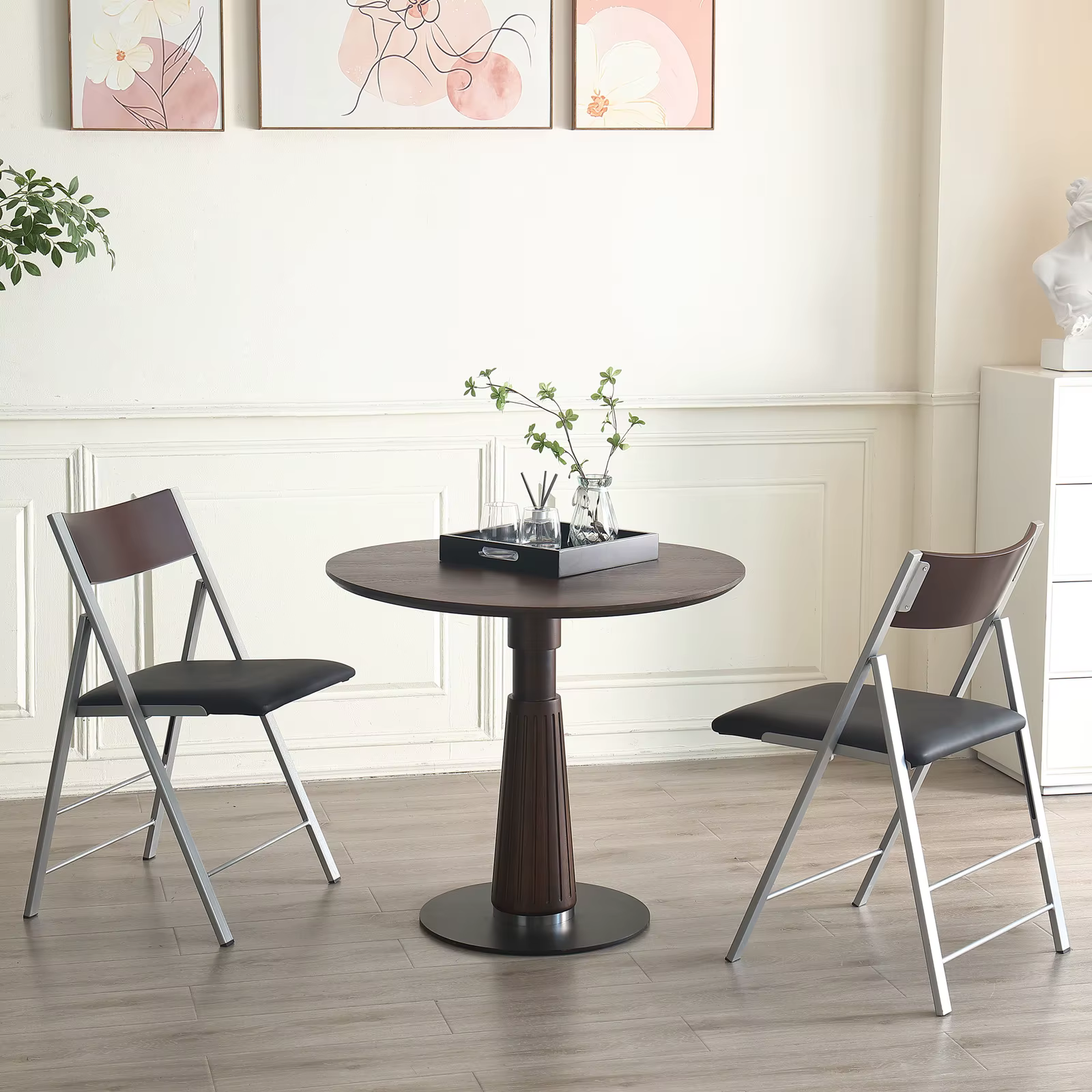 Table à manger ronde moderne du milieu du siècle