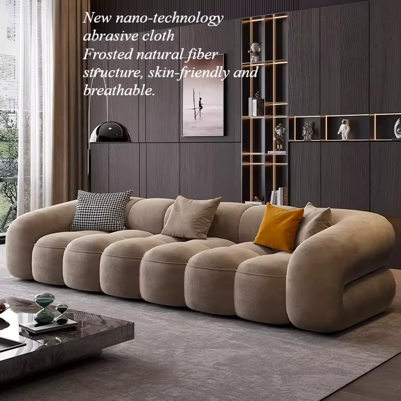 Canapé de salon de luxe double design moderne minimaliste pour adultes