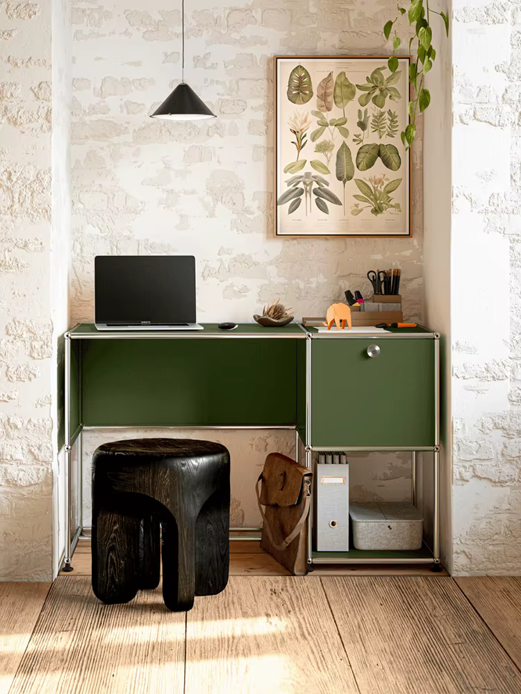 Bureau modulaire moderne en métal avec armoire de rangement
