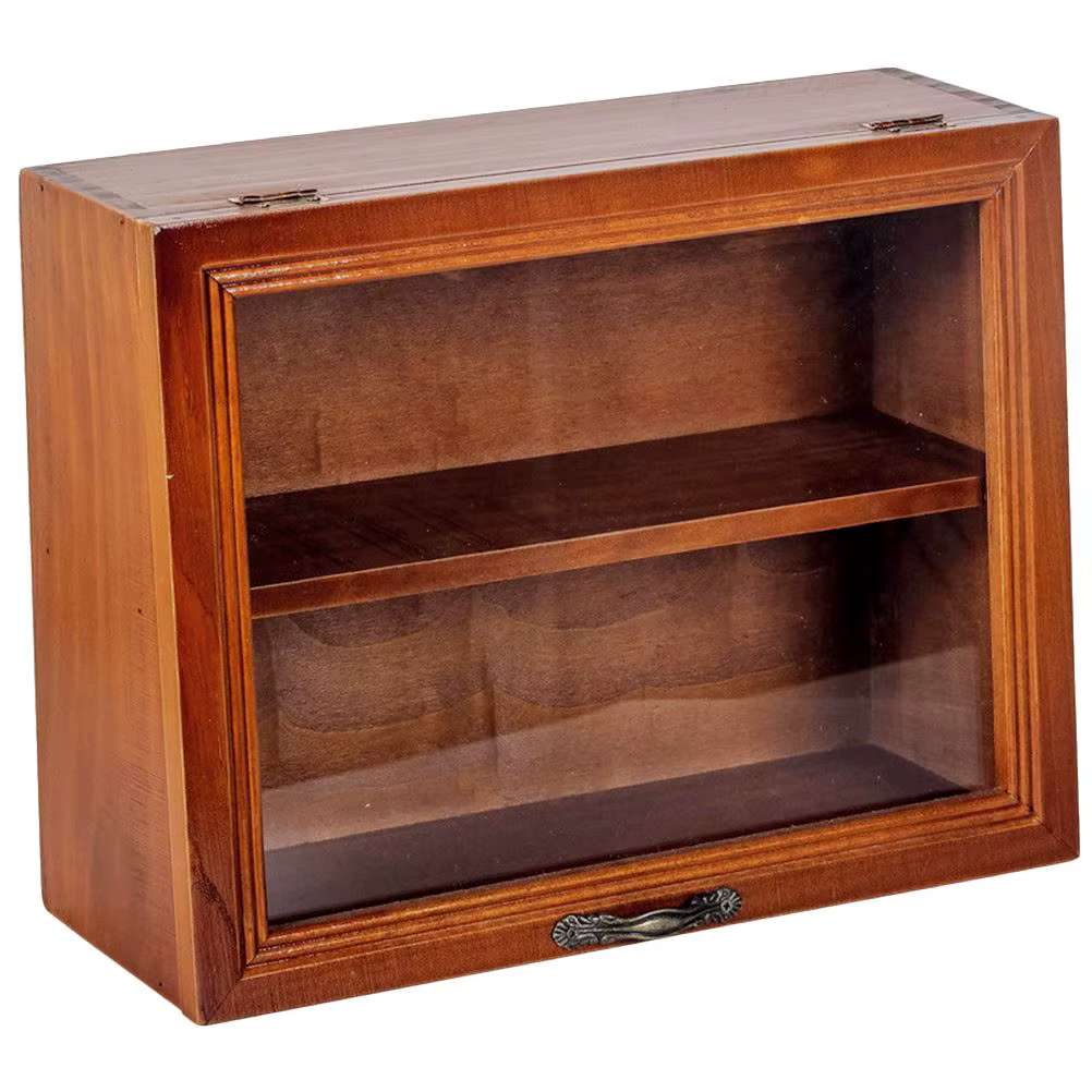 Vitrine en bois avec porte en acrylique