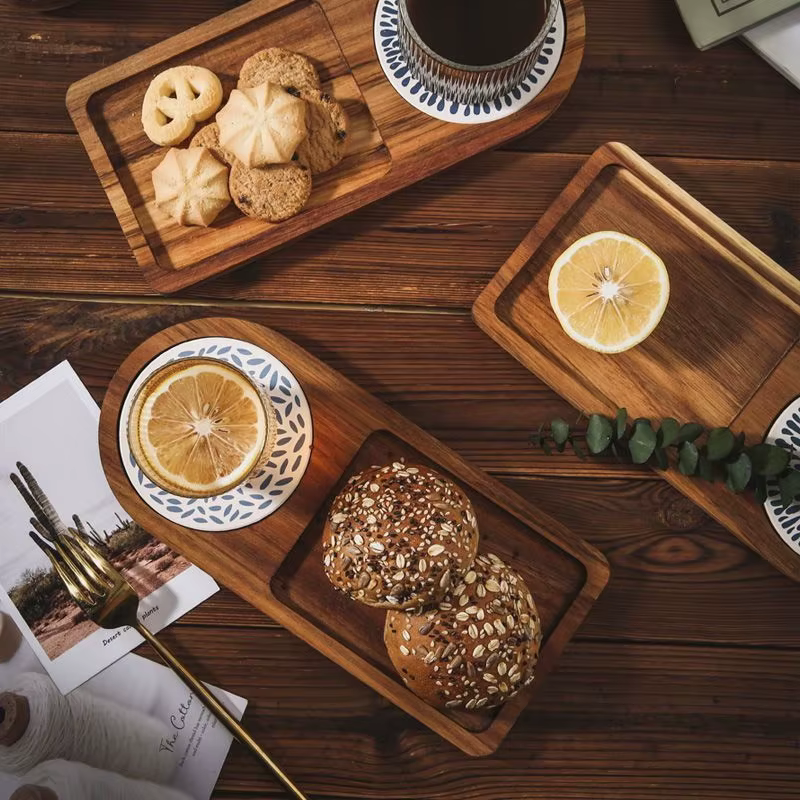 Plateau à café en bois