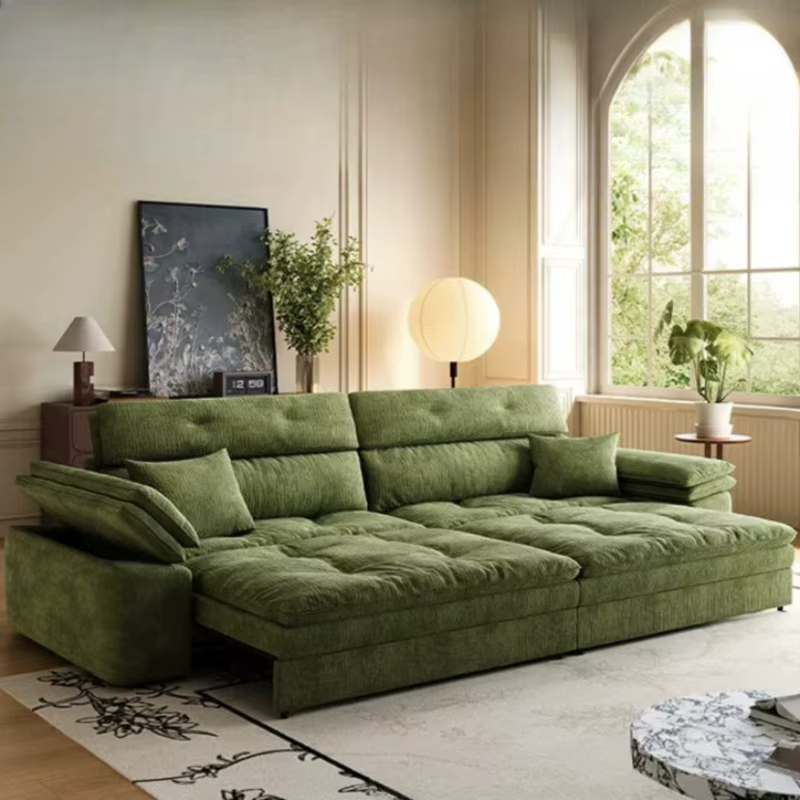 Canapé-lit italien confortable pour couple, meubles d'appoint pour le salon