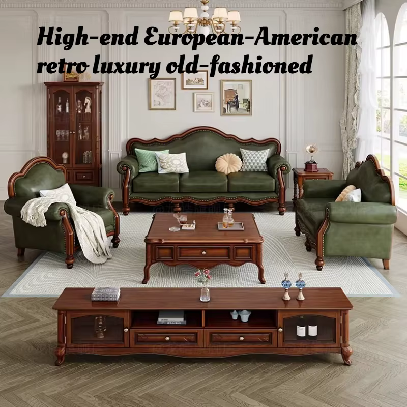 Canapé moderne de luxe en cuir véritable