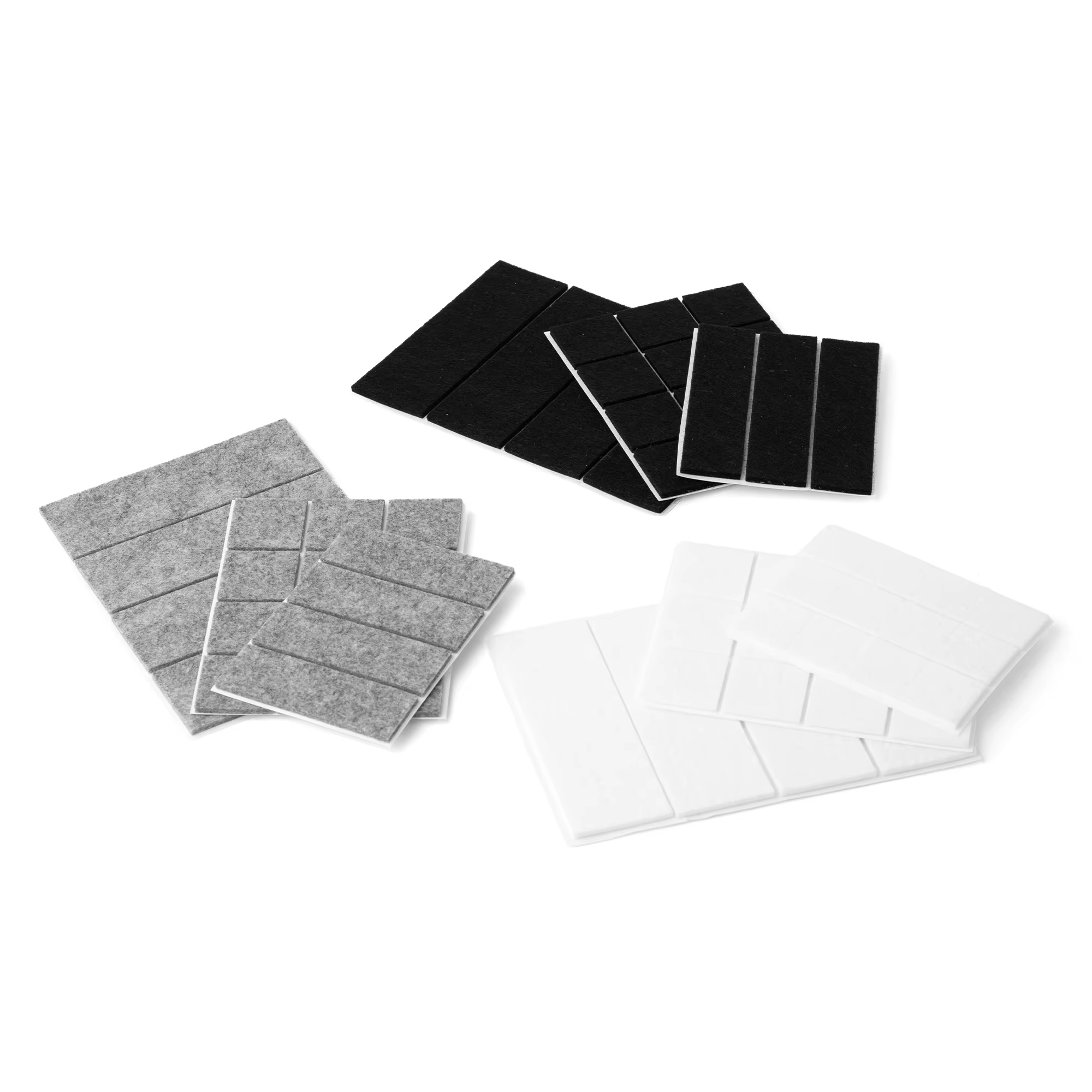 Patins de protection en feutre pour pieds de chaise et de table, épaisseur 3mm, carrés, auto-adhésifs, antidérapants, anti-bruit, anti-rayures pour sols