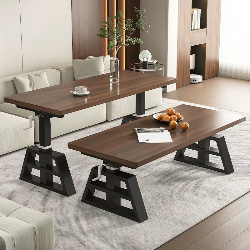 Table basse rectangulaire avec pieds en métal