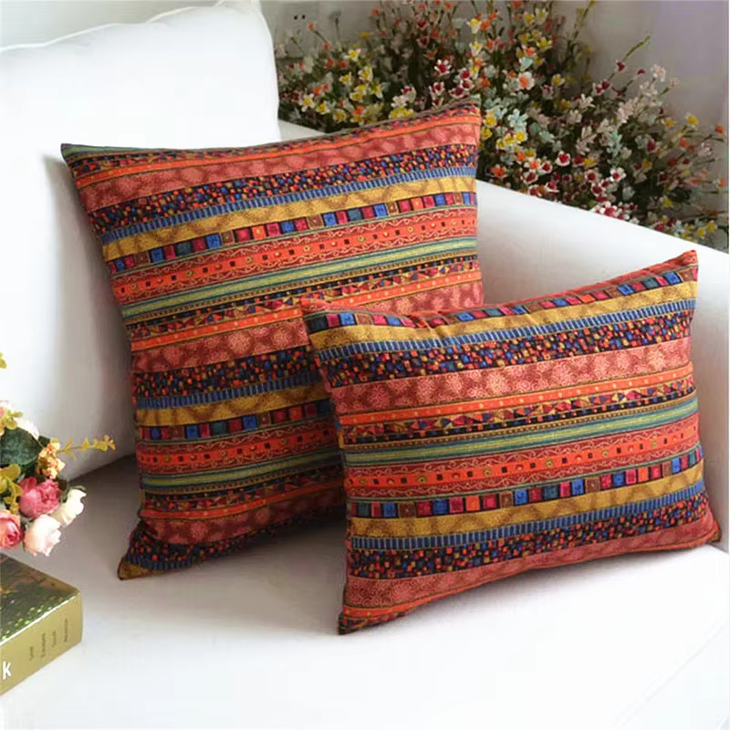 Housse de coussin rétro Vintage pour salon