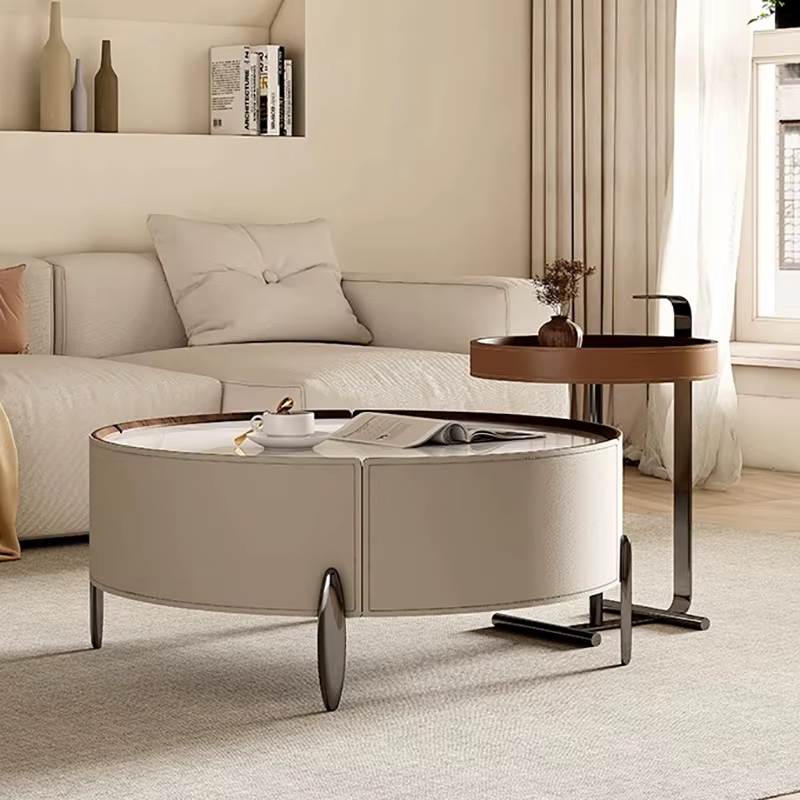 Table basse moderne De luxe tiroirs esthétiques