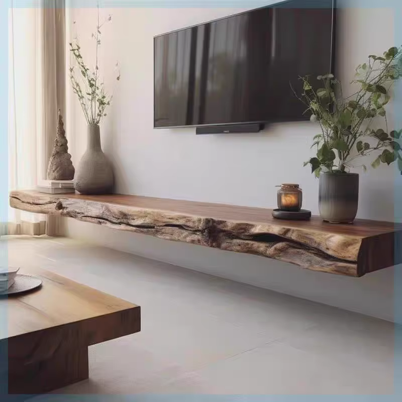 Meubles de télévision modernes en bois mur de salon pour supports
