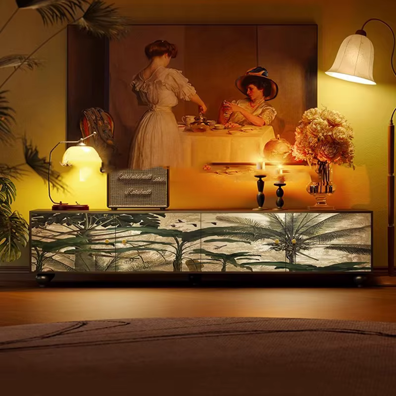 Classique avec support meuble Tv européen luxe esthétique Premium