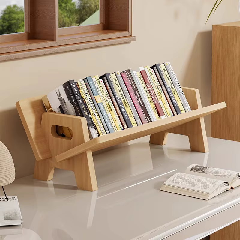 Bibliothèque de bureau en bois