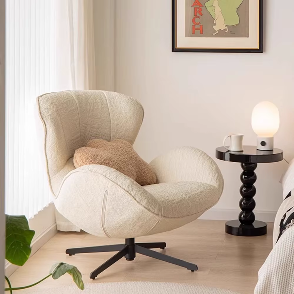 Chaise ergonomique de luxe moderne appui-tête Design minimaliste Salon lecture confortable Fauteuil