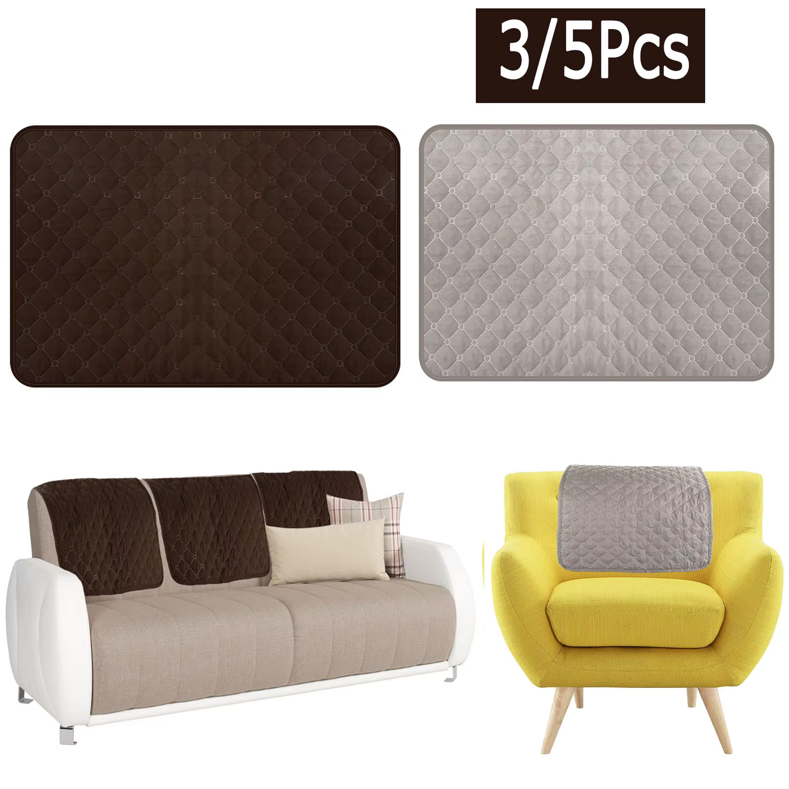 Housse d'appui-tête de canapé inclinable en Polyester doux