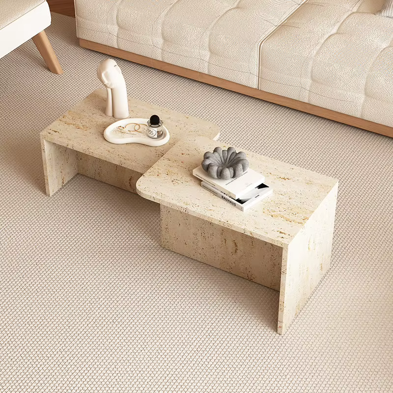 Table basse japonaise étroite transparente moderne
