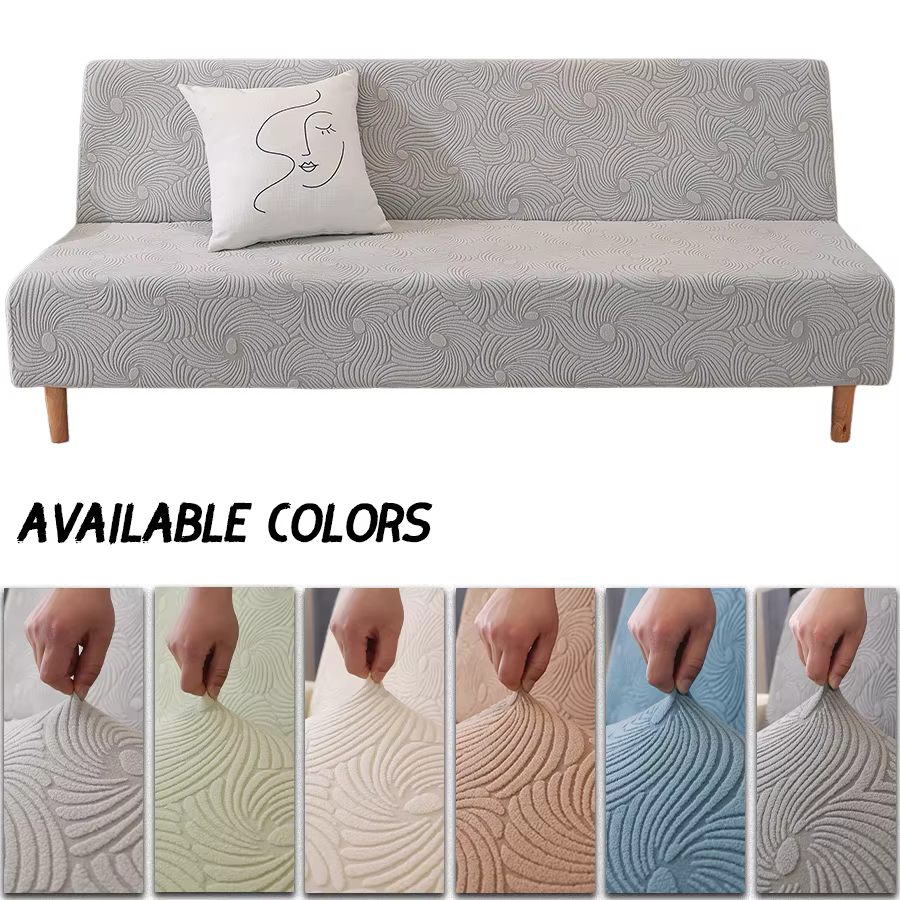 Housses de canapé-lit Jacquard de haute qualité sans accoudoirs pour salon