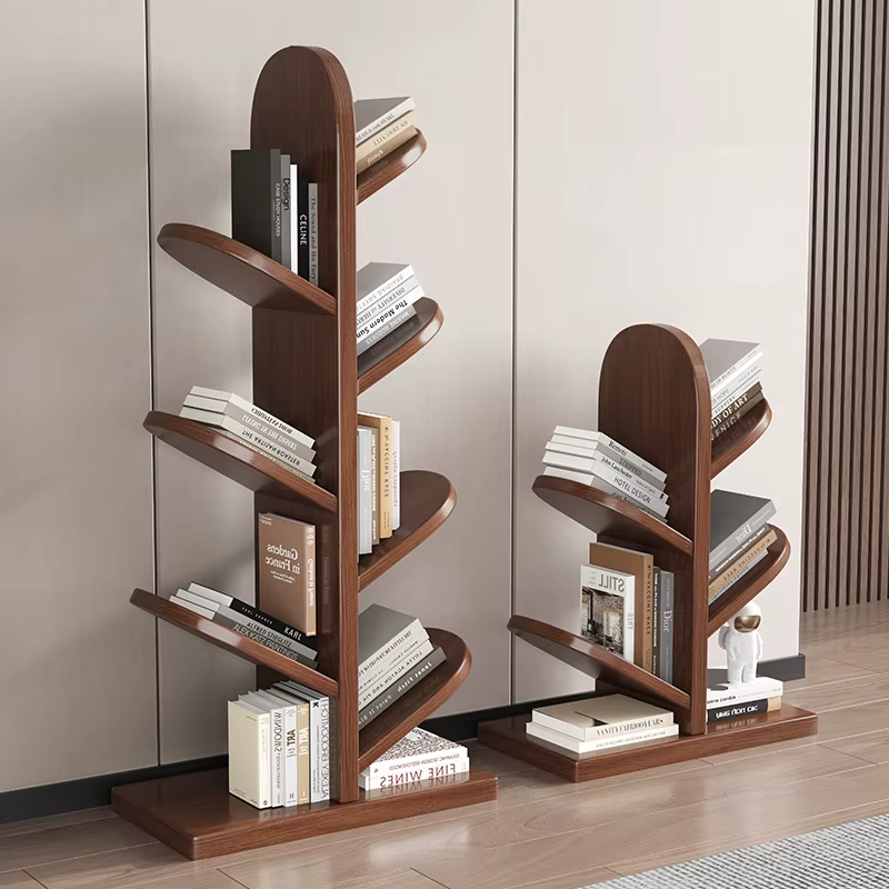Bibliothèque en forme d'arbre en bois massif