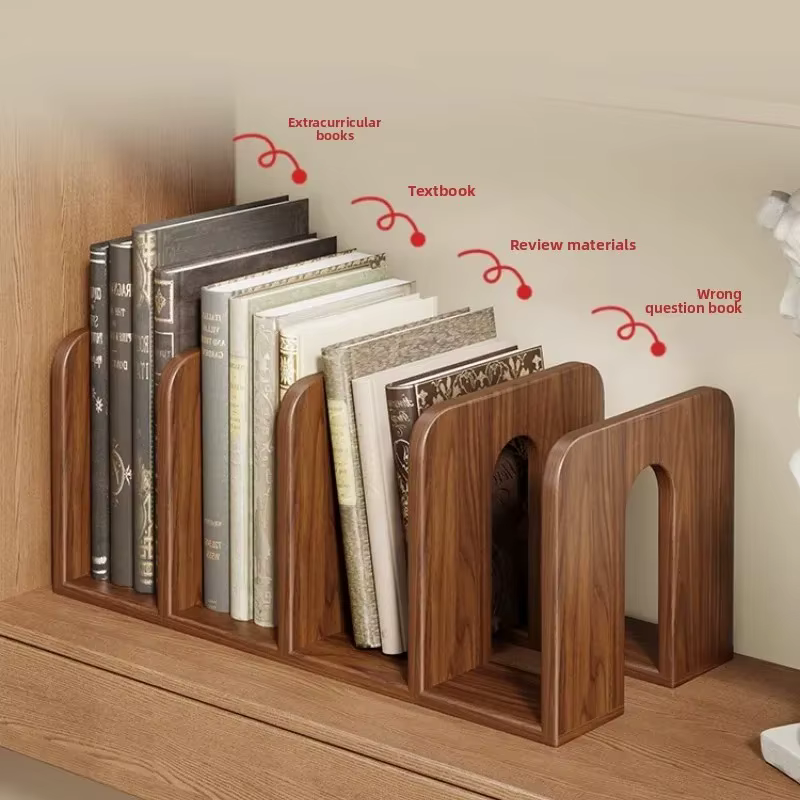 Ensemble de serre-livres en bois massif
