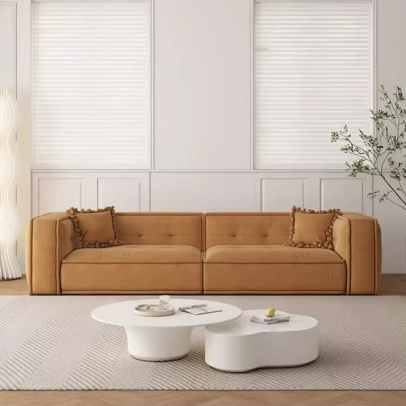 Salon sectionnel luxe canapé minimaliste nordique classique inclinable