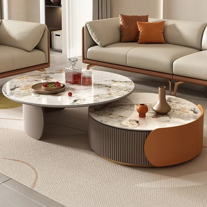Tables basses en marbre glamour européen
