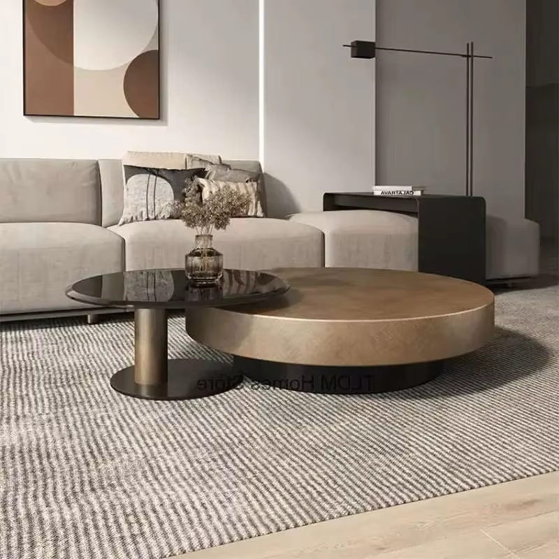 Tables basses design en acier inoxydable