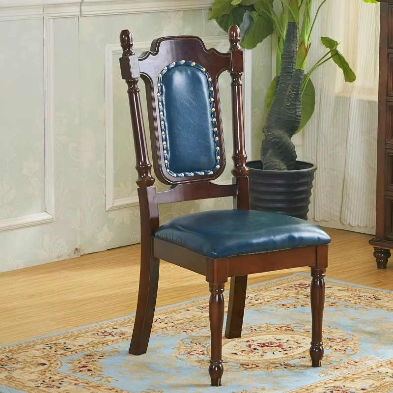 Coussins antiques Chaises De salle à manger pieds marron
