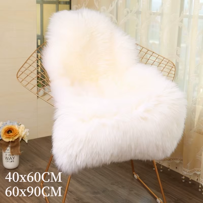 Tapis irrégulier à la mode, tapis poilu, coussin de siège, uni, moelleux, lavable, décoration de maison, chambre à coucher, chevet, baie, coussin de fenêtre