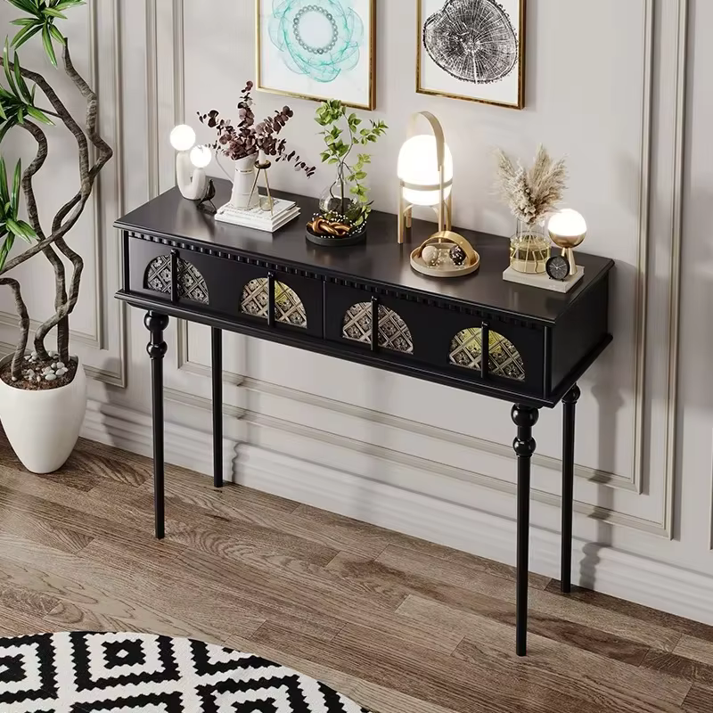 Table d'angle de luxe moderne salon Design Vintage Style Console Tables entrée Simple