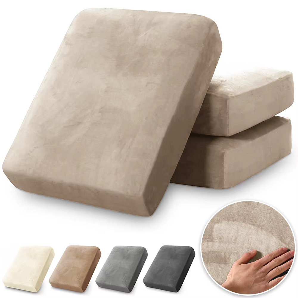 Housse de coussin de canapé en velours