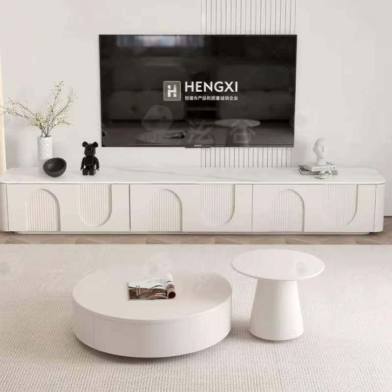 Meuble TV mural blanc moderne pour salon