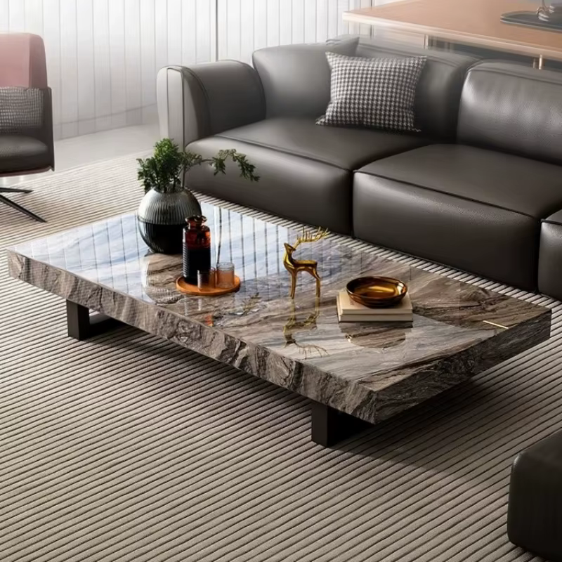 Table basse moderne en marbre