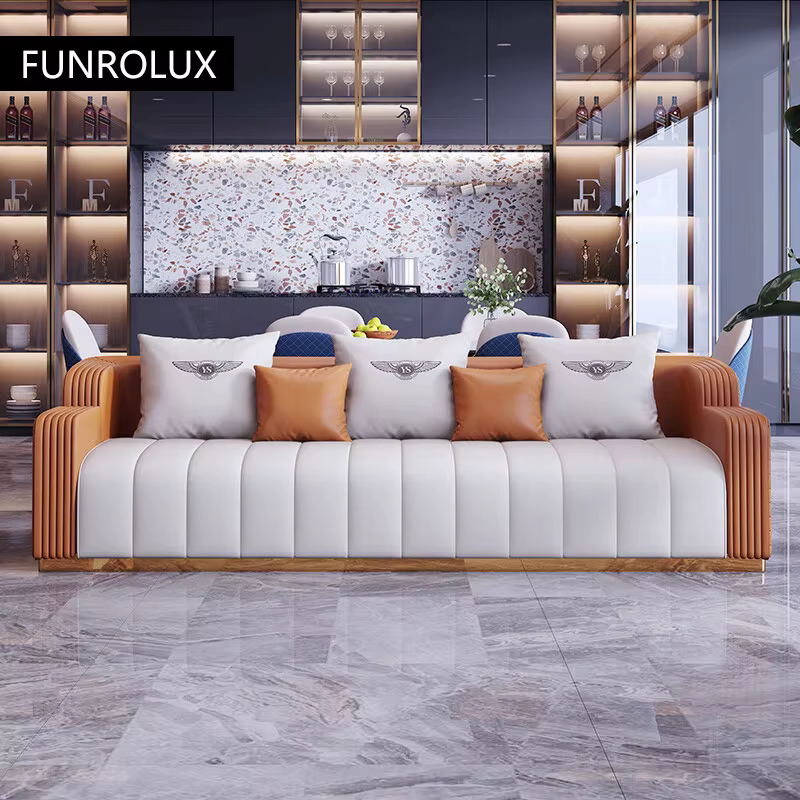 Canapé en cuir de luxe abordable