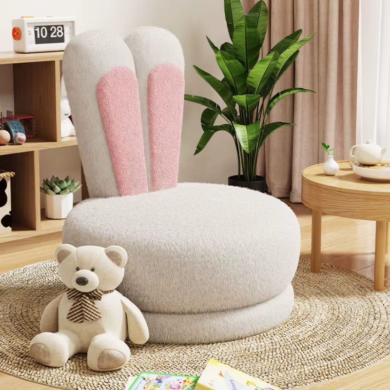 Canapé paresseux pour enfants avec oreilles de lapin de dessin animé