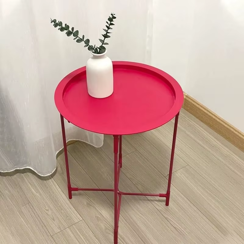 Table basse ronde pliable