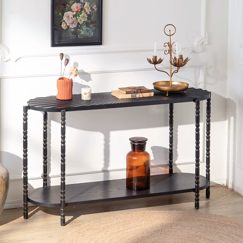 Table Console nordique noire moderne Kawaii Glam