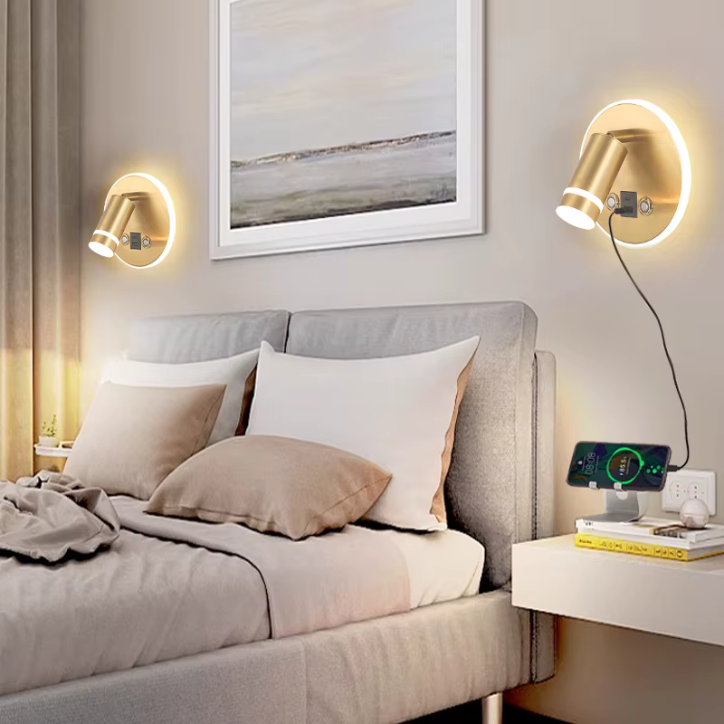 Lampe murale de lecture avec chargement USB
